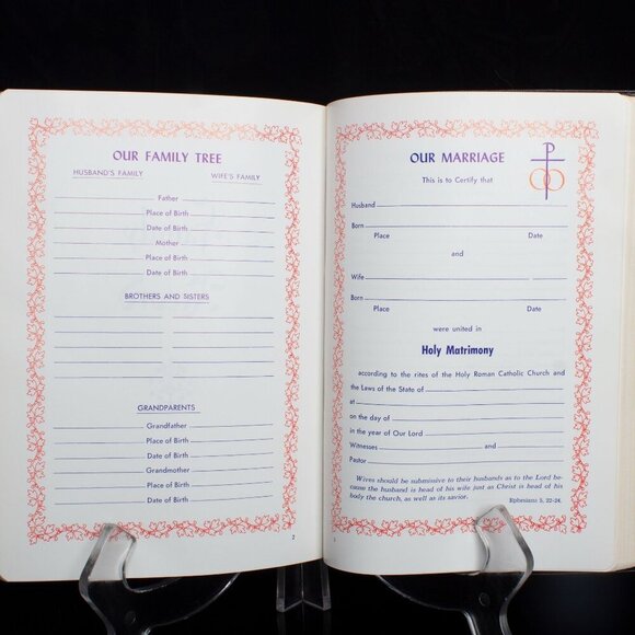 Saint Joseph Edition The New American Bible Leather Cover Family Record Section - Picture 4 of 10